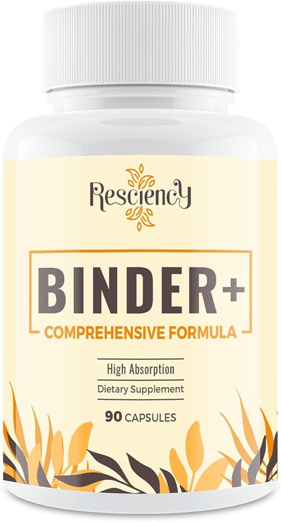 Resciency Detox Binder Supplement Activated Charcoal, Zeolite, Bentonite Clay, Milk Thistle, Proprietary Blends - Liver & Gut, Max Absorption, 90 Vegan Capsules