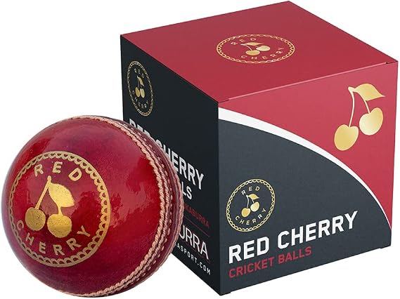 RED CHERRY Hand Made Red Leather Cricket Ball, Size Youth By Kokaburra Inida, Standard