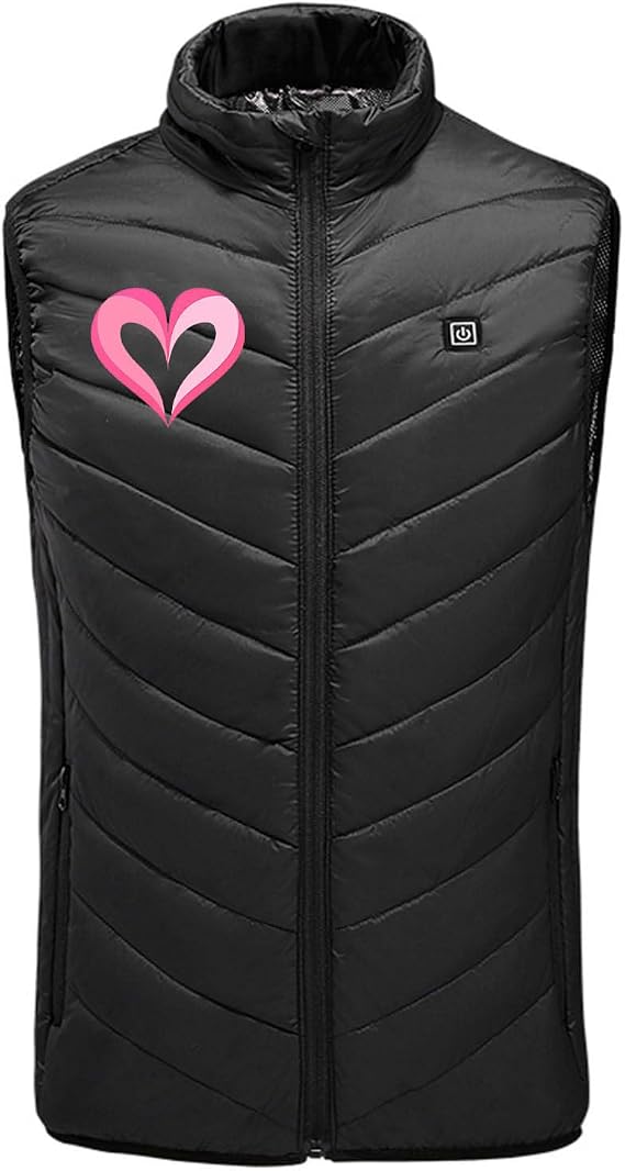 FZYLQY Heated Vest for Men & Women Heating Zones Sleeveless Washable Jackets Usb Winter Unisex Body Warm Thermal Coats