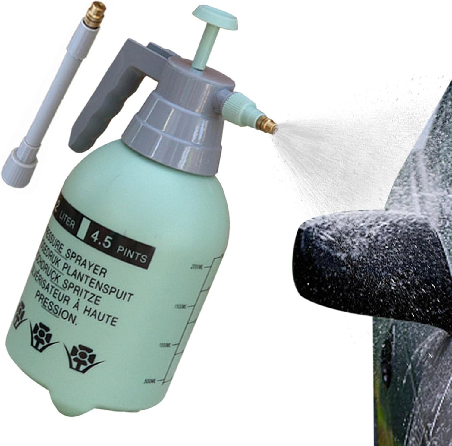 Pressure Accumulating Sprayer, Manual Sprayer, 0.6 gal 2 L; Strong Sprayer, Pressure-type Sprayer, Durable, Pressurized Sprayer, Automatic, Manual Sprayer, Foam Gun, Car Wash, Multi-purpose, Air