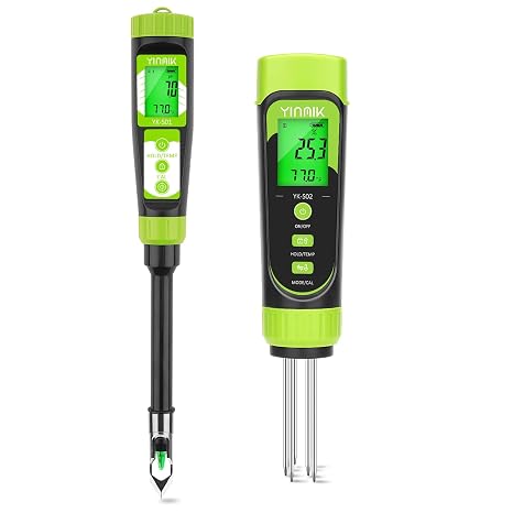 pH Meter and Moisture Tester for Soil, pH Tester for Soil and Water,Digital 3 in 1 Soil Moisture EC Tester for House Plants, Great Soil Test Kit for Lawn, Indoor&Outdoor Plant, Potting,Farm