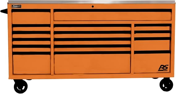 Homak 72 Roller Cabinet w/Stainless Steel Top RS Pro Workstation (Competition Orange)