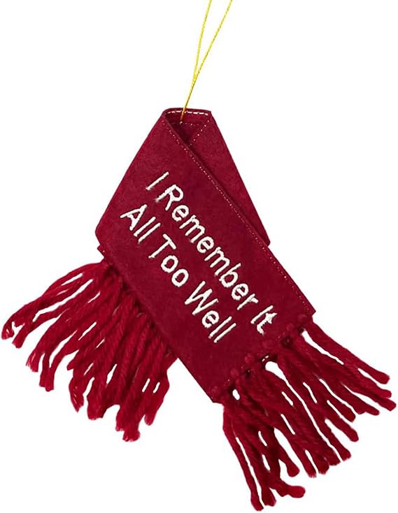 Valentines Day Gift, Red Scarf Felt Wool Ornament - I Remember It All Too Well