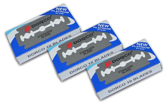 Dorco ST300 Platinum Double Edge Razor Blades - 30 Ct