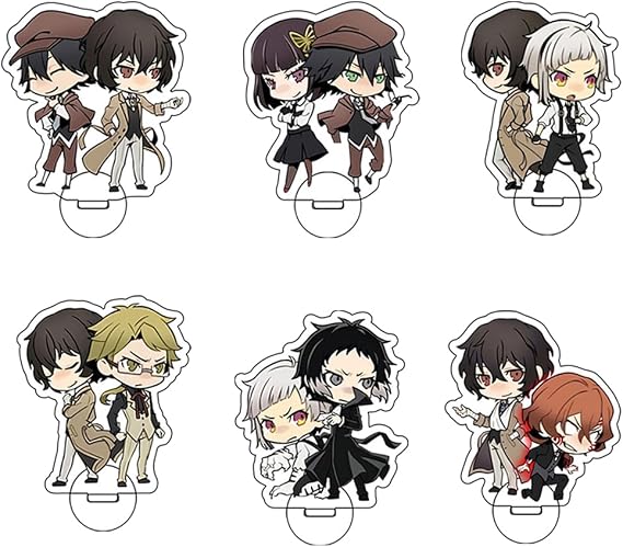 Dazai stanfding Figure Anime Bungou Stray Dogs Figure Desktop Ornament 9PCS (01)
