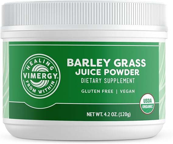 Vimergy Barley Grass Juice Powder, Organic Superfood, 120g, 30 Servings
