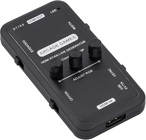 HDMI Scanline Generator Portable Audio Video Output HDMI Image Scan Line Generator Function Board for All Retro Games/Gamers/Mame/Arcade Game/Emulator
