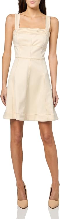 BCBG Women's Sleeveless Square Neck A-line Mini Dress