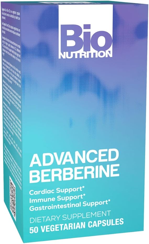 Bio Nutrition Advanced Berberine 50 Vegetarian Capsules | 1,200 mg Berberine Per Serving | Herbal Wellness Support | Vegetarian Formula