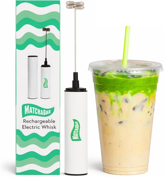 MatchaBar High-Speed Electric Milk Frother USB Rechargeable Whisk