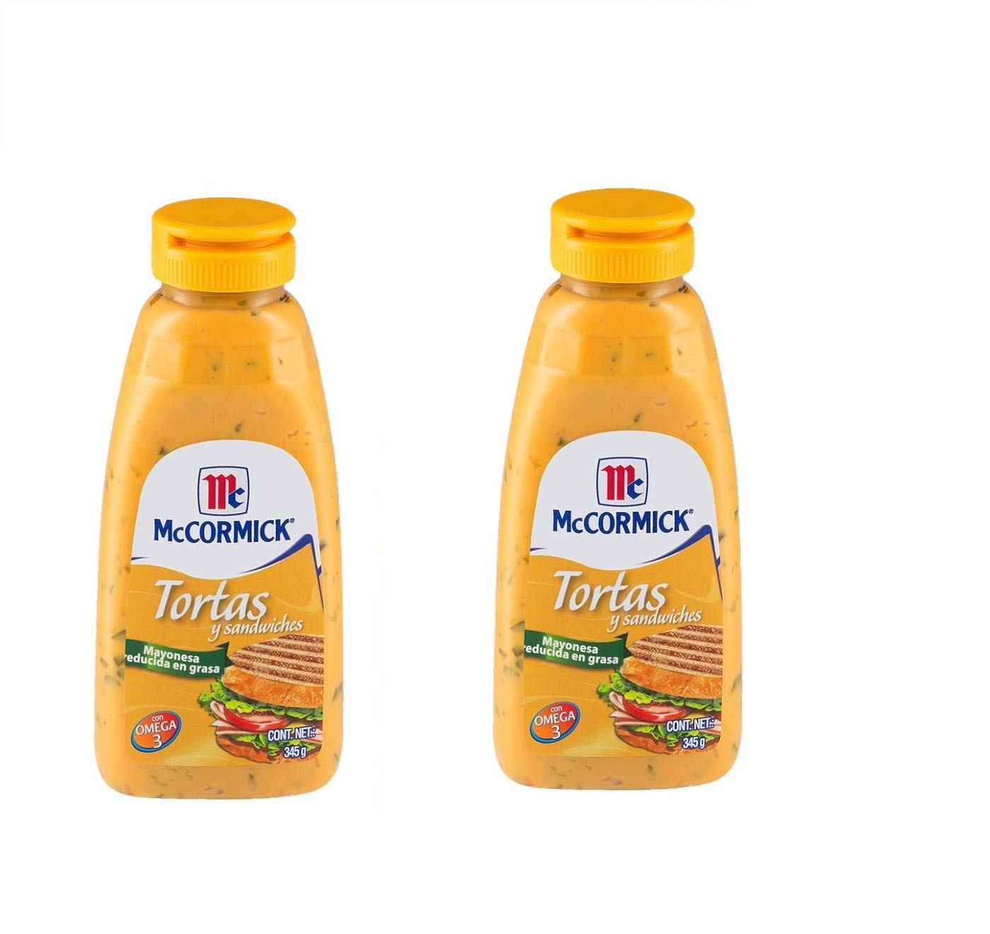 Mexican Mayonnaise Spread for Sandwiches Mayo 345 grams, 12.1 oz Low Fat Mayo - Mayonesa para Tortas y Sandwiches Pack of 2