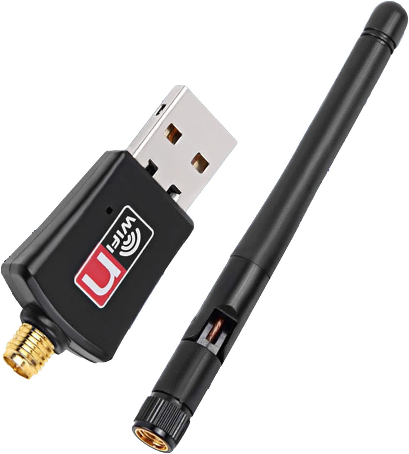 USB Wireless Card, Portable High Gain Antenna WiFi Dongle with Dual Band 2.4GHz 400Mbps 5GHz 867Mbps for Home