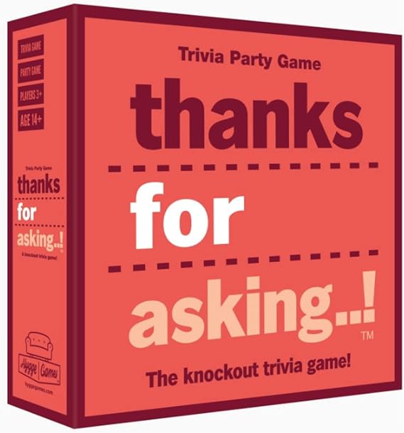 Hygge Games Thanks for Asking..! Triva Game , Red
