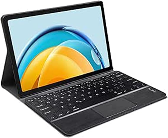 Microcase Samsung Galaxy Tab S9 FE X510 10.9 inch Tablet Bluetooth Touchpad Klavye + Standlı Suni Deri Kılıf -BKK5
