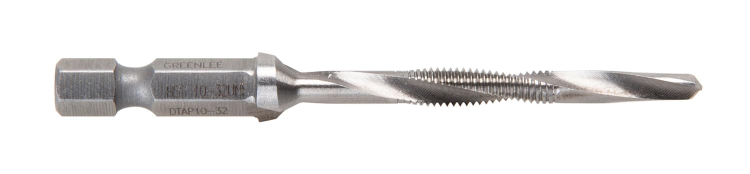 Greenlee DrillTapCountersink Bit, 10-32X2 14 L