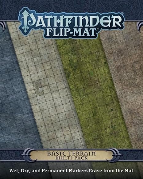 Pathfinder Flip-Mat: Basic Terrain Multi-Pack, 4 Double-Sided Gaming Mats