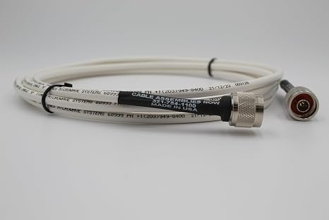 LMR-240/LMR240 White Times Microwave Low Loss Coaxial Cable - N-Male to N-Male Connectors - 10 Feet