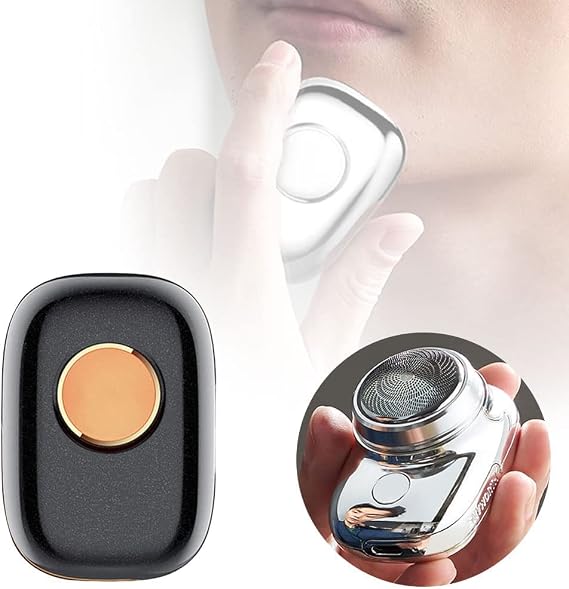 Mini-Shave Portable Electric Shaver, Upgrade Travel Electric Razor Pocket Size Razor, Rechargeable Mini Travel Shaver for Men Shaving Face Beard (Black)
