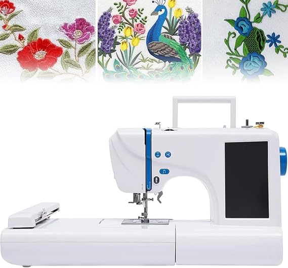 Embroidery Machine, Computerized Automatic for Clothing & Bedding with Large Embroidery Area and LCD Touch Screen, Ideal for Beginners and Home Business