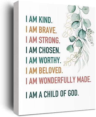 Inspirational Bible Verses Wall Decor, Decorations for Bedroom Teen Girl, Christian Wall Decor, Bible Verse Scripture Print Framed Canvas Painting Christian Church Living Bedroom Office Nursery Decor