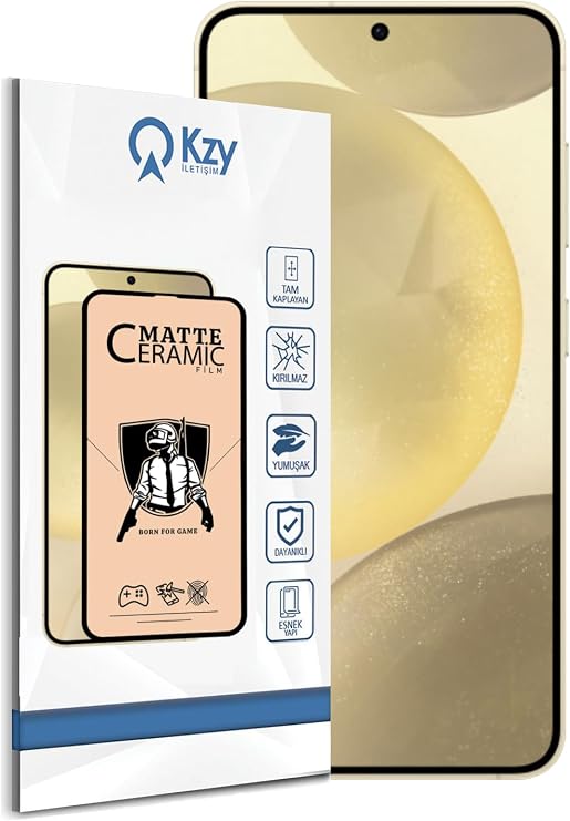 KZY CONTACT Fully Coated Matte Ceramic Nano Flexible Screen Protector Glass Compatible with Samsung Galaxy S24 Plus