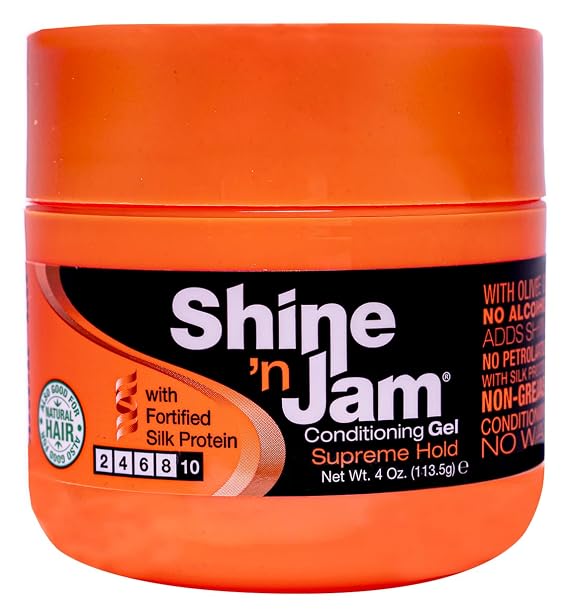 AmPro Shine 'n Jam Conditioning Gel Supreme Hold 4.0 Oz (Pack of 1)