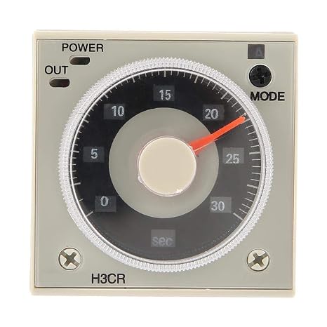 Daytesy Delay Timer Relay-H3CR-A Relay Timer Delay 0.5S-300H Knob Time Control Relay 11 Pin 100-240VAC 100-125VDC