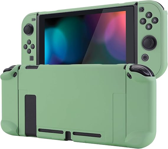 Case for Nintendo Switch Console Joycon Case Cover Protective Case Handle Bag Accessories for NS Joycon Console Separable Shell Docking Protective Case for Nintendo Switch With Removable Case for Joycon Rugged PC Hard Case Dock Compatible Precise Fit Matcha Green