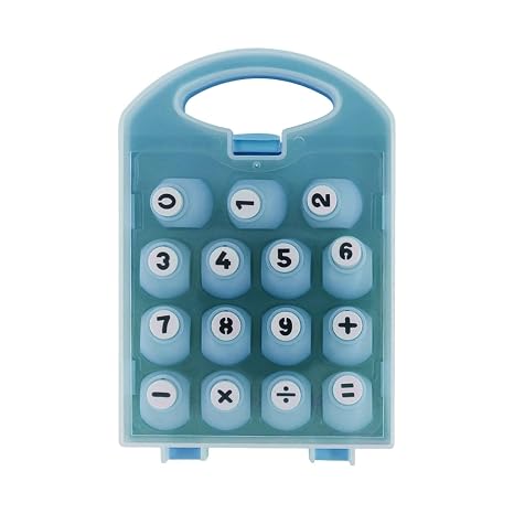 Paper Puncher Embosser Set Number Punch with Storage Box Crafting Tool for Scrapbooking Girls and Boys Craft Hole Puncher