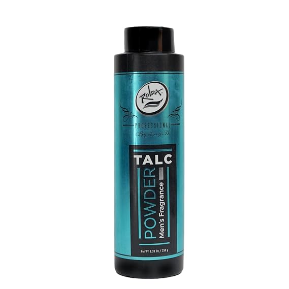 Rolda Men's Barber Talc Powder - White Talcum Powder After-shave Solution Is Highly Absorbent And Provides A Fresh, Clean Feeling After Every Shave, Helping To Calm Itchy Skin And Prevent Irritation