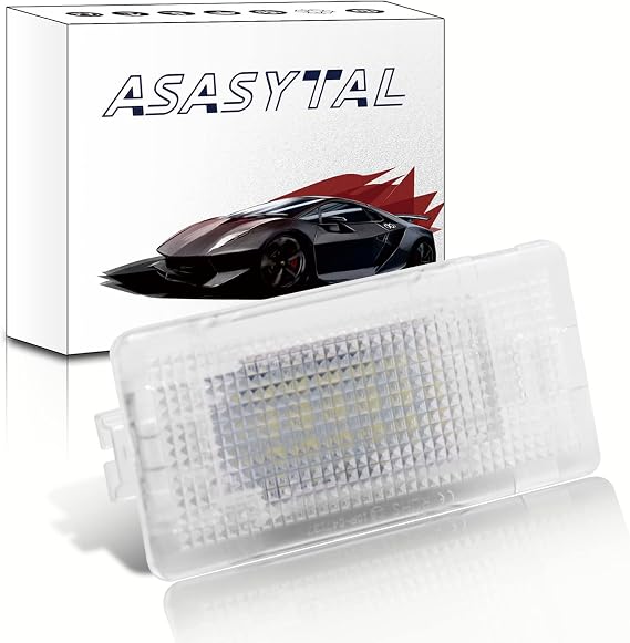 Luggage Trunk Boot Glove Box LED Light,18 SMD Footwell Under Door Light 12V Pure White Compatible with 1/3/5/6/7/X Series E82/E88/E36/E46/E92/E90 E92 E93 M3/E93/E39/E60/E61/M5/F10/F11,1 Piece