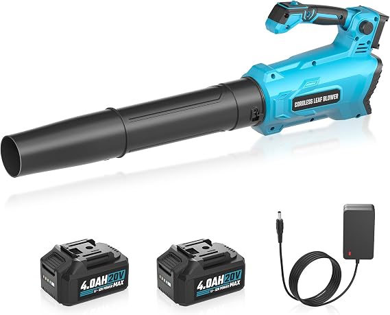 VERVEWAVE 20V Cordless Leaf Blower 450CFM 150MPH with 24.0Ah Batteries & Charger