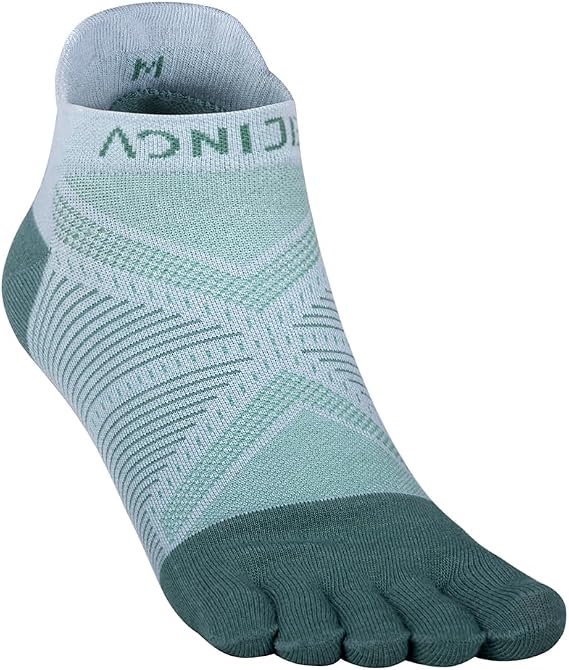 One Pair Coolmax Toe Socks Running Ankle Five Finger Athletic Socks for Trail Running Hiking Men Women