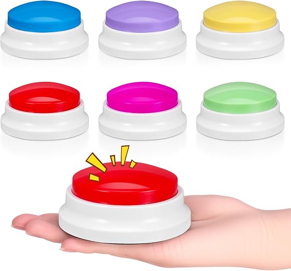 6 Pieces Recordable Answer Buzzers Button Game Show Buzzer