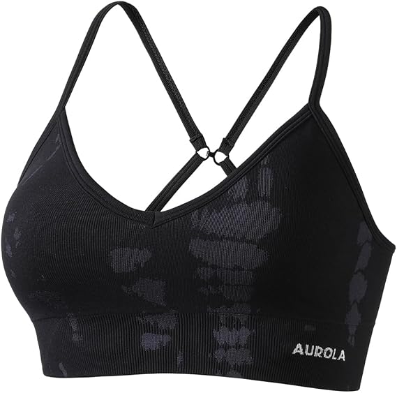AUROLA Serpent Women's Seamless Strappy Sports Bra Workout Top