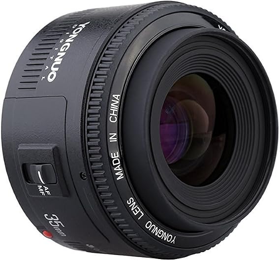 YONGNUO YN35mm F2 Lens 1:2 AF/MF Wide-Angle Fixed/Prime Auto Focus Lens for Canon EF Mount EOS Camera