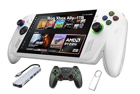 ASUS ROG Xbox Ally 7" FHD Gaming Handheld Console, 120Hz IPS LED Touch Screen, AMD Ryzen Z2 A Processor, 16GB, Windows 11, with GSF 3-in-1 Kit (16GB | 1TB SSD)
