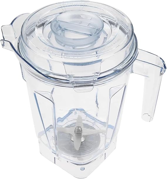 64oz Low Profile Blender Container with Blade and Lid Kit Fit,Compatible for Vitamix,A3500 Ascent Series Self-Detect 63126,Easy Pour Spout