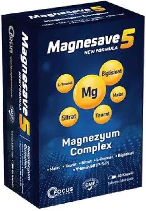 Magnesave5 Magnezyum Complex 60 kapsül