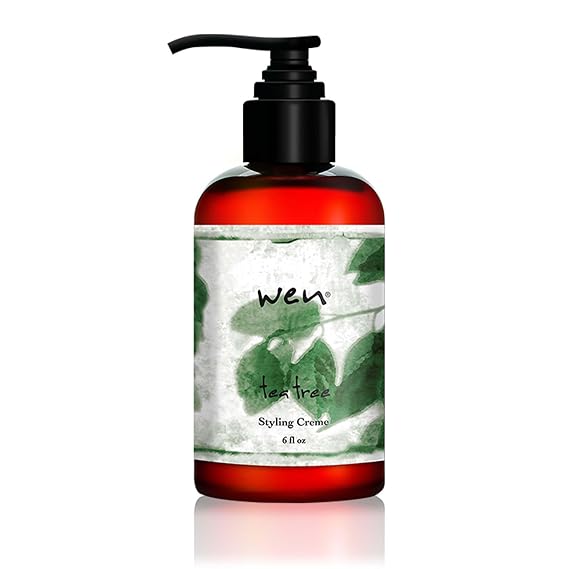 WEN by Chaz Dean Styling Creme - Styling Cream, Hair Straightener Cream for Frizzy Hair, Anti Frizz Hair Product for Styling Wavy, Curly, Straight Hair, for Men & Women - Tea Tree, 6 Fl Oz (Pack of 1)