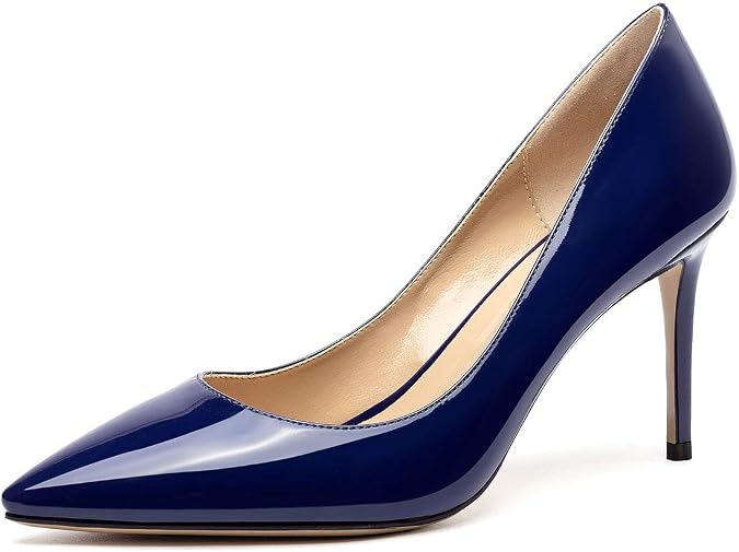Castamere Womens Basic High Heels Pumps Slip-on Pointy Toe Stilettos 8.5 CM Heel