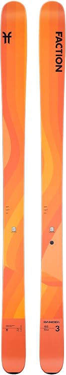 Dancer 3 All-Mountain Freeride Funk Skis, Orange, 172cm