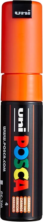 Posca Marker 7M in Orange, Posca Pens for Art Supplies, School Supplies, Rock Art, Fabric Paint, Fabric Markers, Paint Pen, Art Markers, Posca Paint Markers