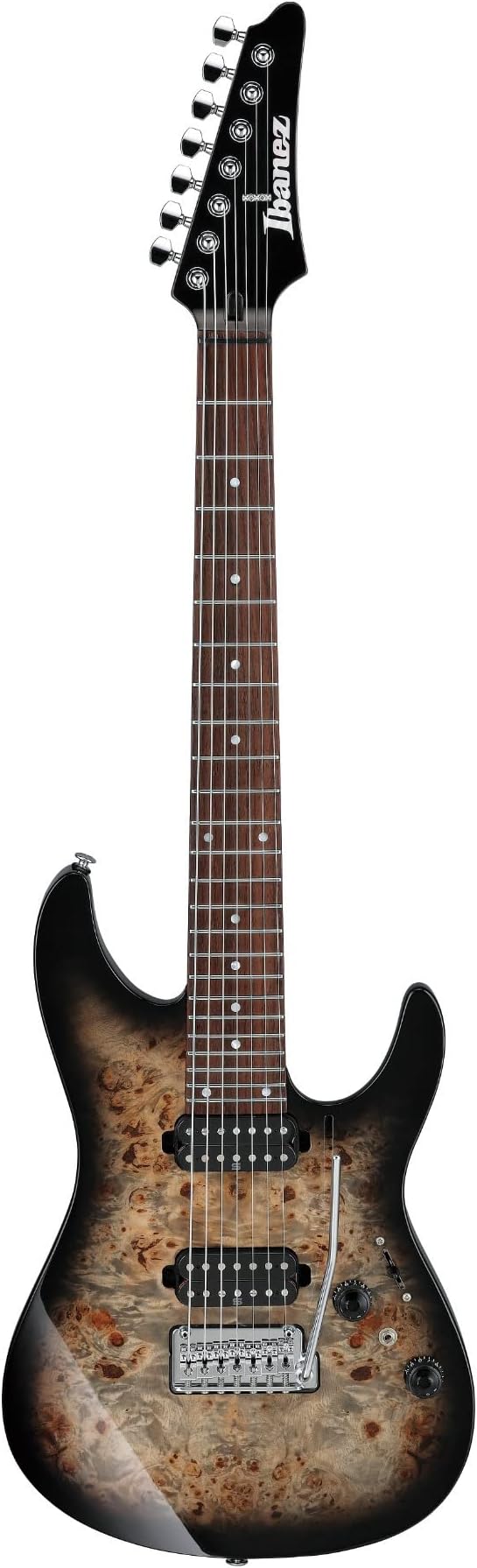 Ibanez Premium AZ427P1PB 7-string Electric Guitar - Charcoal Black Burst