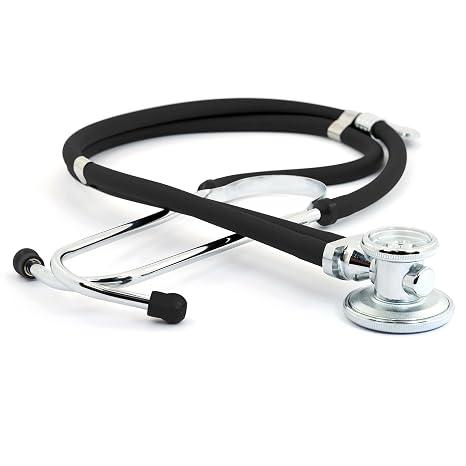 Sprague Rappaport Stethoscope - High-Quality, Durable Stethoscope for Nurses and Healthcare Professionals, Available in Multiple Colors, Latex-Free (Black)
