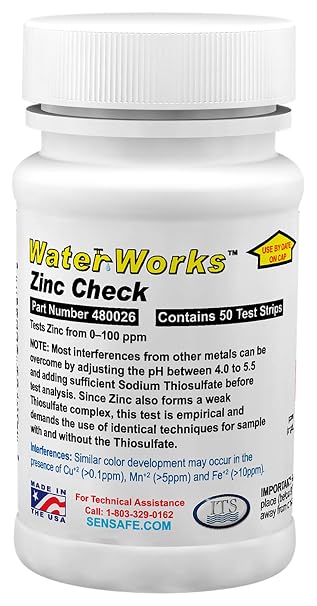 Industrial Test Systems 480026 WaterWorks Zinc Check