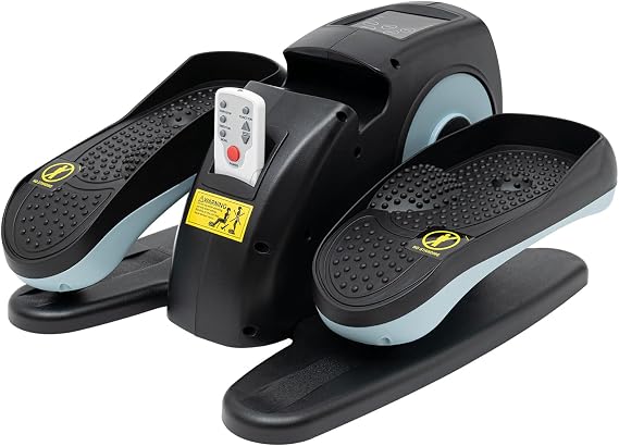 Under Desk Elliptical Machine,Electric Ellipse Leg Exerciser with Remote Control and LCD Screen, Portable Seated Pedal Exerciser for Home, Gym, Hospital.