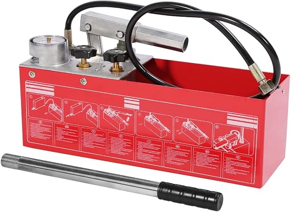 Handheld Pressure Test Pump with Brass & Alloy Construction 5MPa (711 PSI) Hydraulic Tester for Pipes