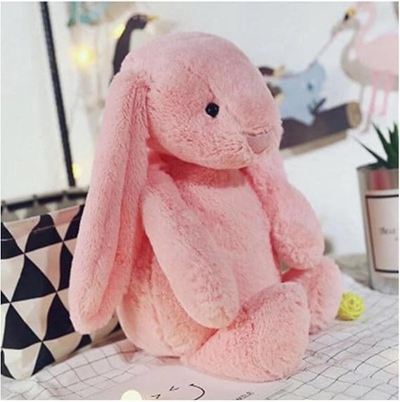 GIFT-Sleeping Friend Long Ear Bunny Plush Rabbit 65 cm Pink