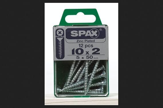 Spax Multi-Material Screw 2 " Zinc Phillips/Square Multiple Material Thread Flat Head Box 12